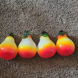 Vintage Blown Glass Pear Fruit